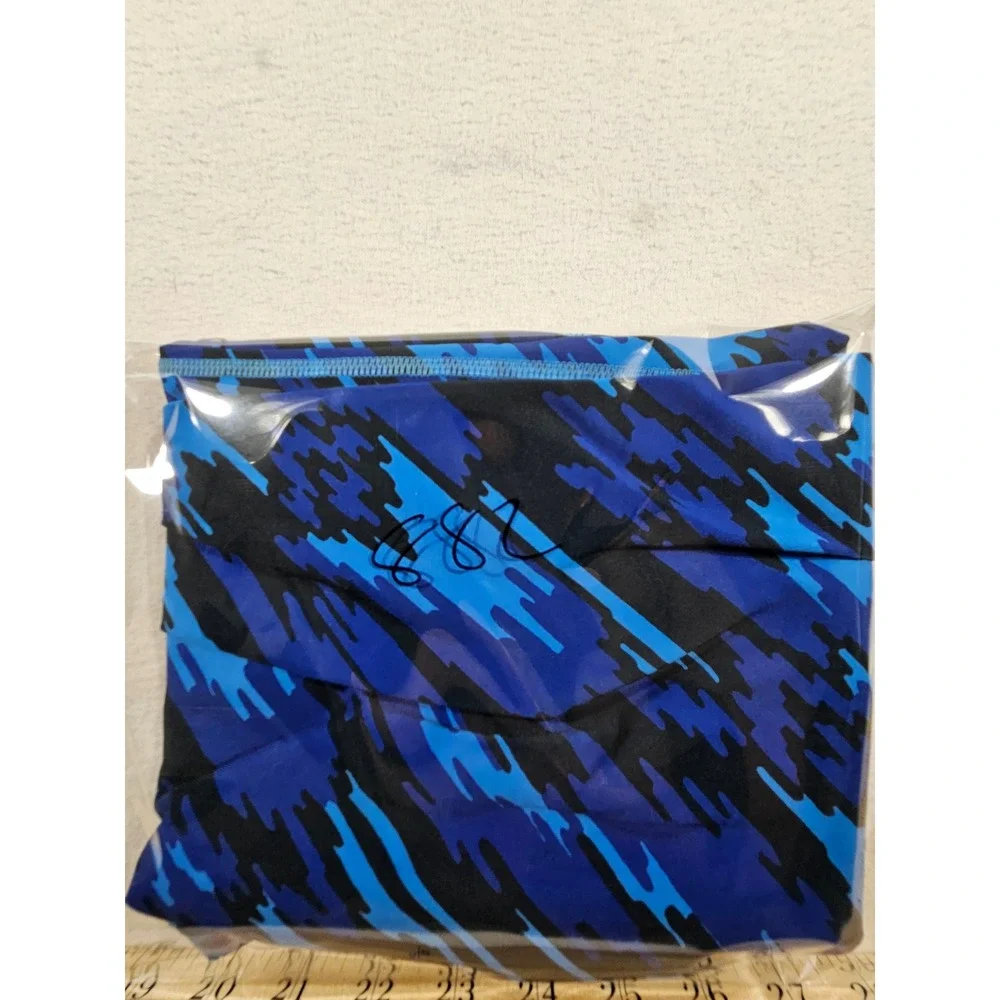 Nike‎ Pro Dri-FIT Womens Blue Camo Crop Leggings Training Tights Size M